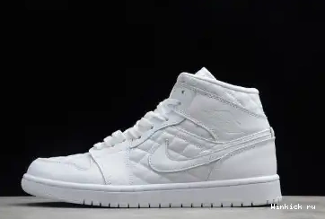 QUILTED MID WHITE JORDAN 1 AIR 0615